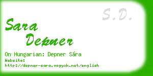 sara depner business card